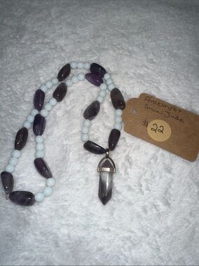 Dream Amethyst Snow Jade Necklace